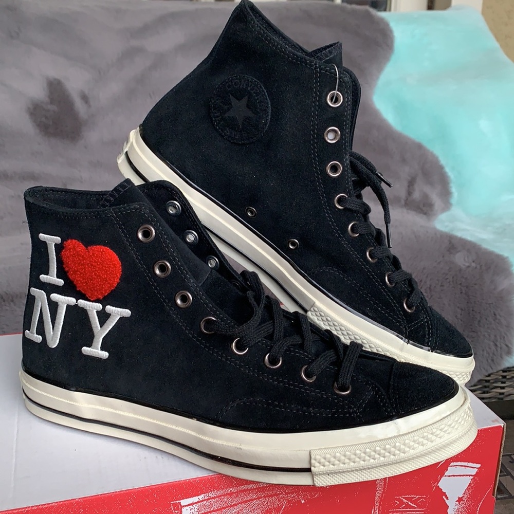 CONVERSE CTAS 70 HI I LOVE NY Black/Egret/Red MENS - Picture 9 of 16
